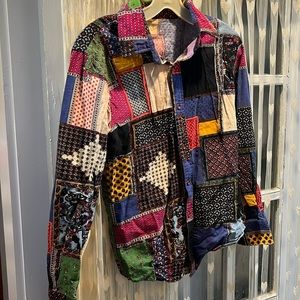 Vintage “quilt” button up shirt